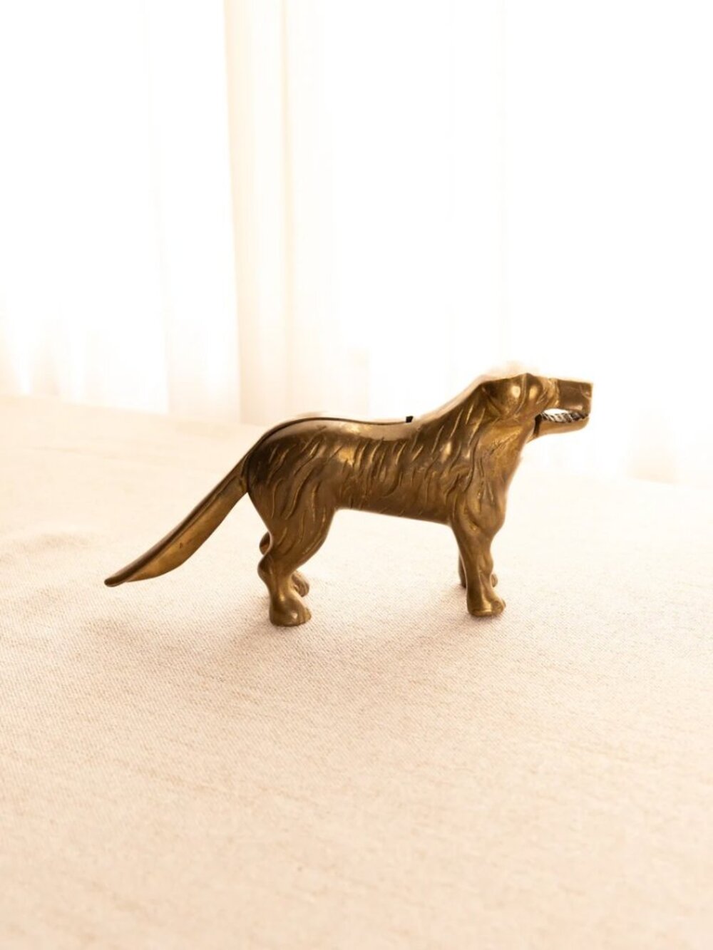 Vintage Medium Brass Dog Nutcracker Figurine Gift for Dog Lovers